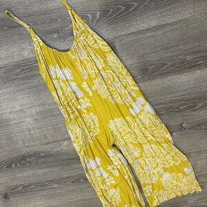 NWT FIGHTING EEL Ava Sky Lemon monstera Jumper Leanne